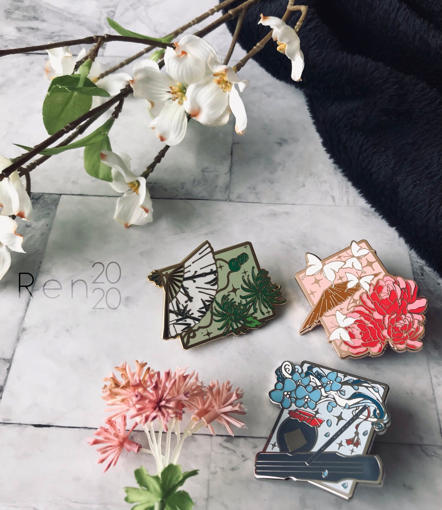 Blossoms of Love :: an MXTX Enamel Pin Set